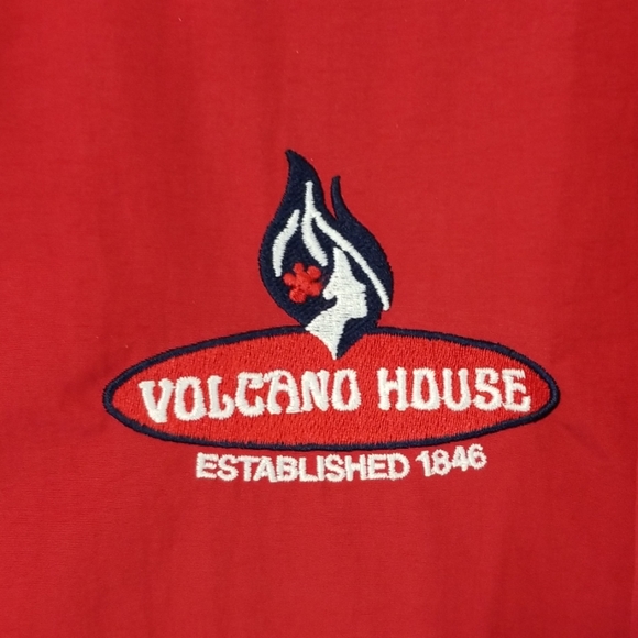 VOLCANO HOUSE HAWAIIAN Anorak Jacket Red Small - Picture 2 of 5